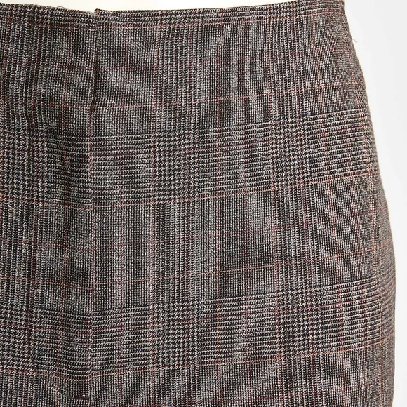 LOFT slim tailored high waist ankle length dress pants, 33, brown
